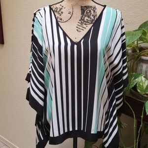 I.N. San Francisco Open Shoulder Butterfly Blouse